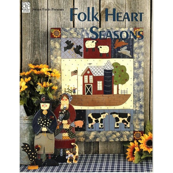 Darrow Production Folk Heart Seasons Vintage Tole Painting Patterns 1993 - Picture 1 of 2